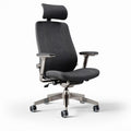 Ergonomische bureaustoel met verstelbare rugleuning en armsteunen grijs 65 x 65 x 120cm