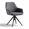 Gestoffeerde draaistoel met een metalen voet in antraciet 60 x 60 x 85cm