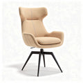 stoelhoofdsteun met draaibare basis van stof in beige 82 x 70 x 95cm